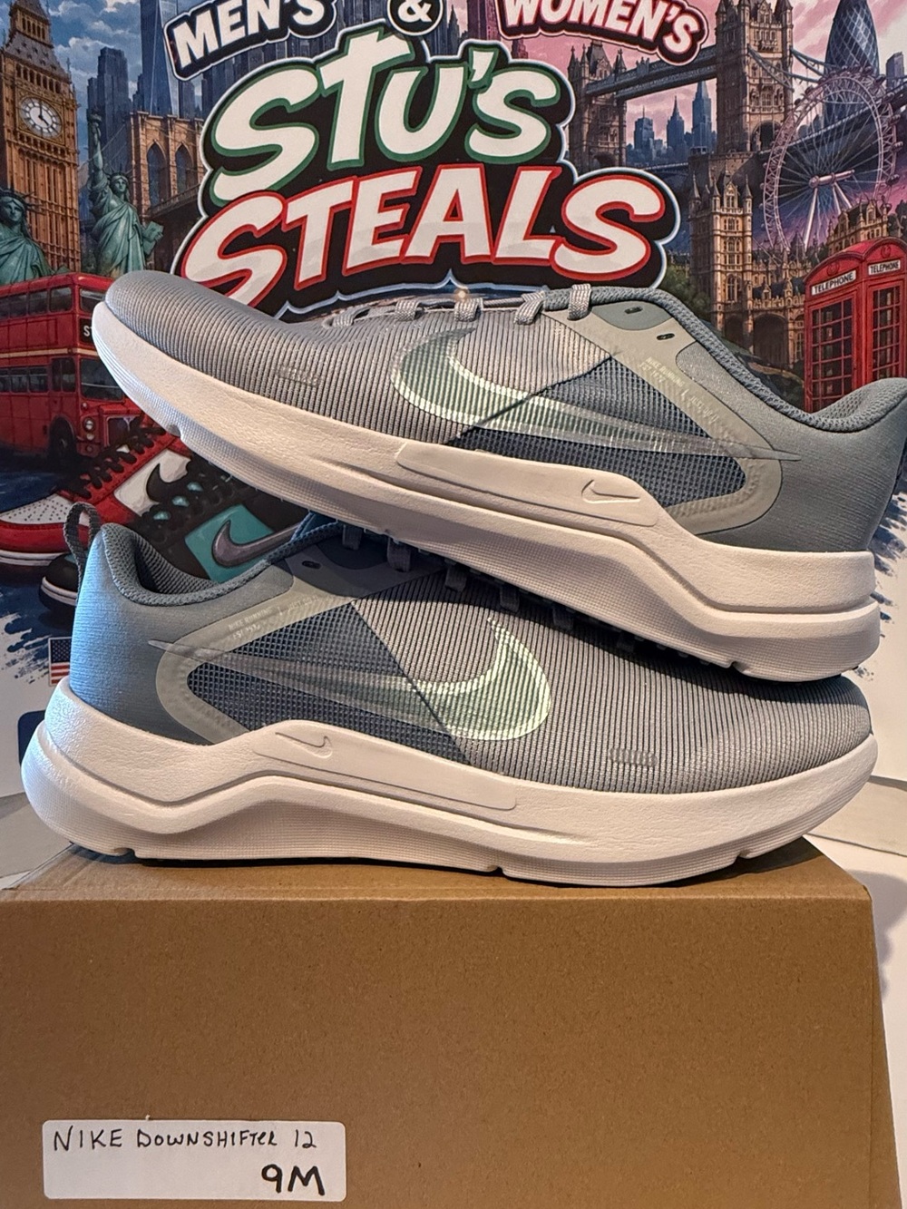 Nike Grey Running Shoes with Mint Swoosh